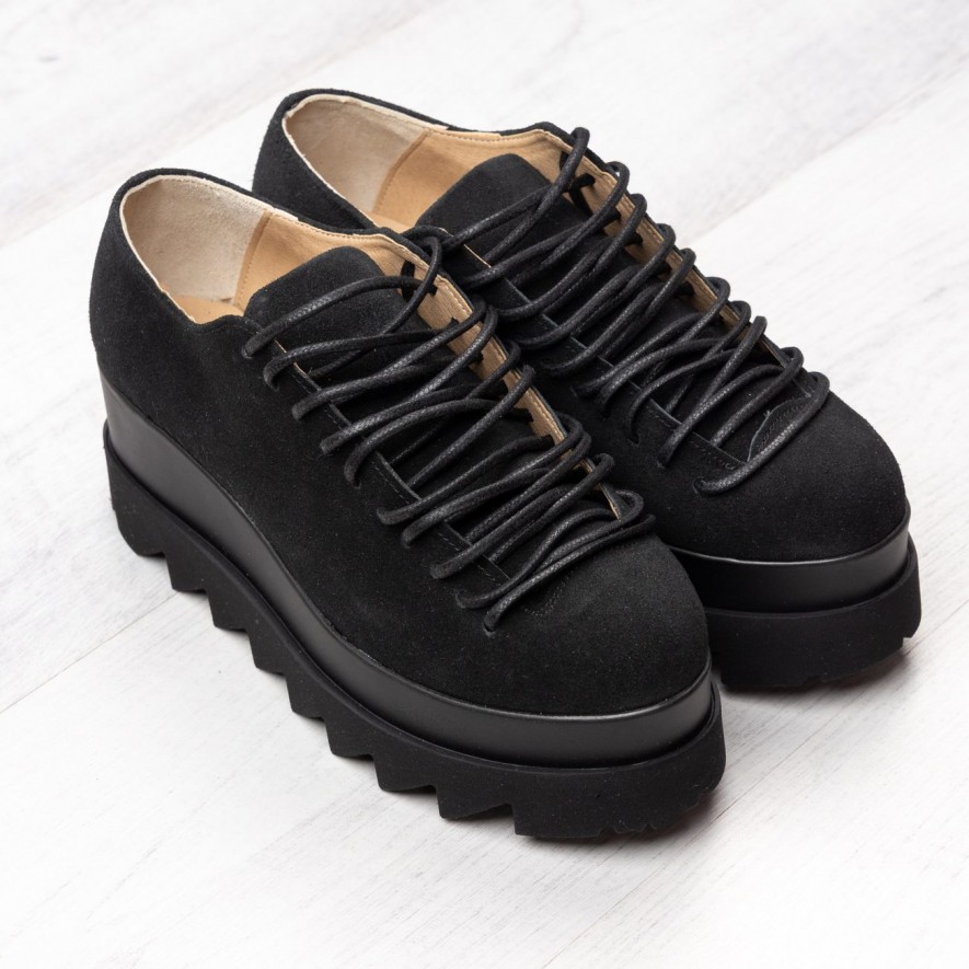 Pantofi - .Lyon - Black- Velur